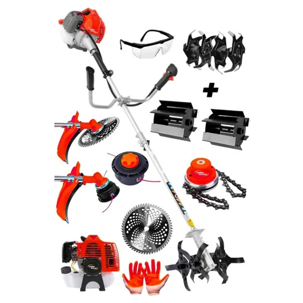Lieber German Alman Orx 20 Hp Prof. Yan Tipi Benzinli Tırpan Ot Çalı Çim Biçme Makinesi + Akrobat +Dip Çapa