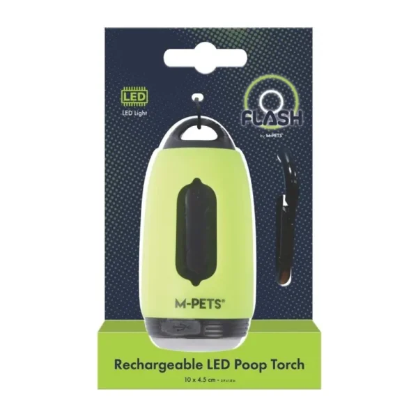 M-Pets Flash Ledli Dışkı Poşeti Kutusu Yeşil