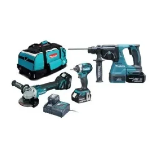 Makita DLX3070TX 18 V 5.0 Ah 3'lü Akülü Kombine Set
