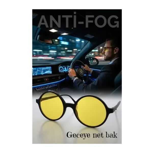 Modacar Parlama Önleyici Gece Sürüş Görüş Gözlüğü Sis Far Işık Önleyici Anti-Fog Gözlük