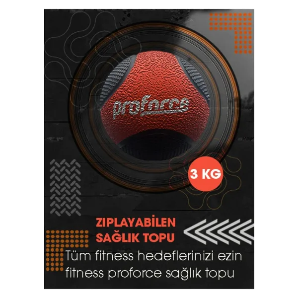 Proforce Ziplayan Saglik Topu 3 Kg St3