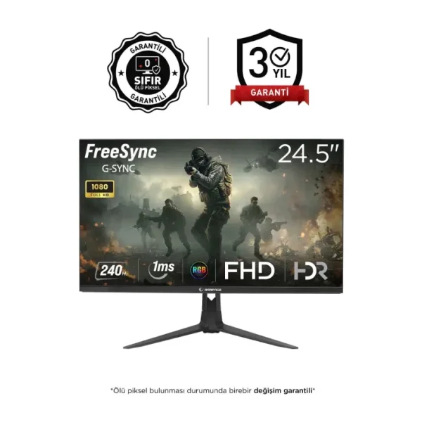 Rampage Cyclops CY25R240 25" 1 ms Full HD 240 Hz Oyuncu Monitörü