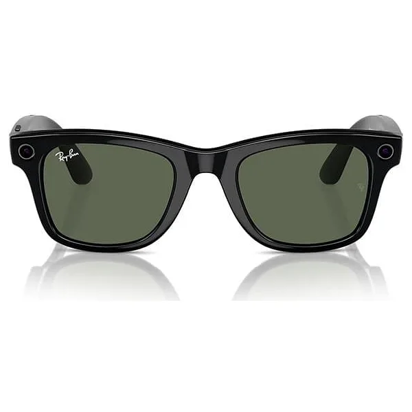 Ray-Ban Meta Wayfarer Akıllı Gözlük RW4008 53 Beden 601/7153 Parlak Siyah G15 Yeşil