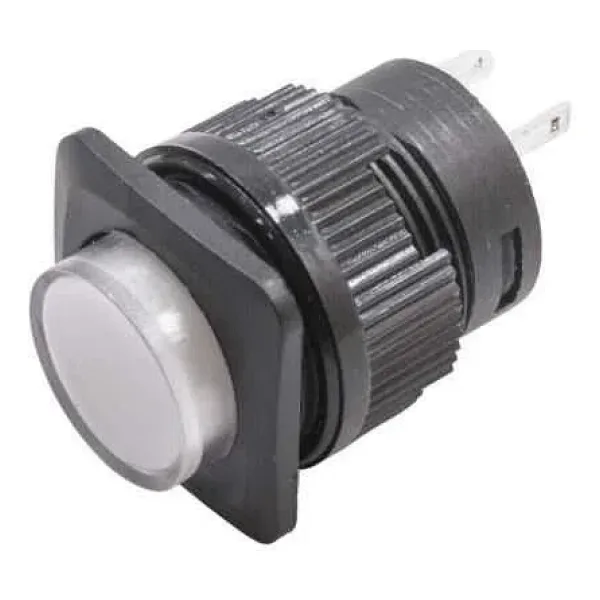 RL16-504A 16MM Plastik 2 Pin Anahtarlı Buton Beyaz
