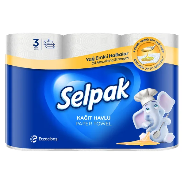 Selpak Extra Yağ Emici 3'lü Kağıt Havlu