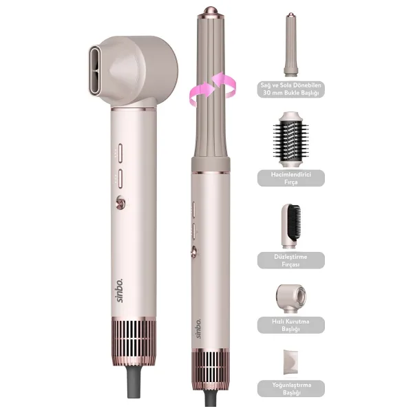 Sinbo SHD-1729 5in1 Saç Şekillendirme Seti