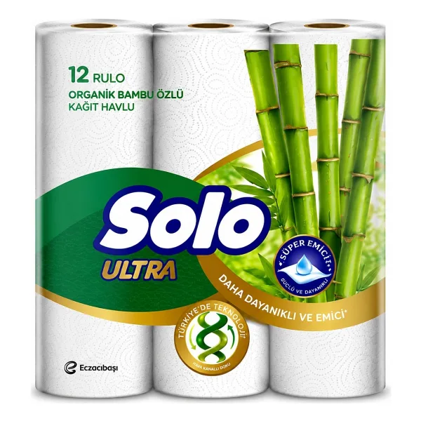 Solo Ultra Bambu Katkılı Kağıt Havlu 12'li