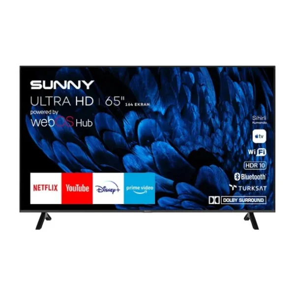 Sunny SN65FMN252 Frameless 4K Ultra HD 65" 165 Ekran Uydu Alıcılı webOS Smart LED TV
