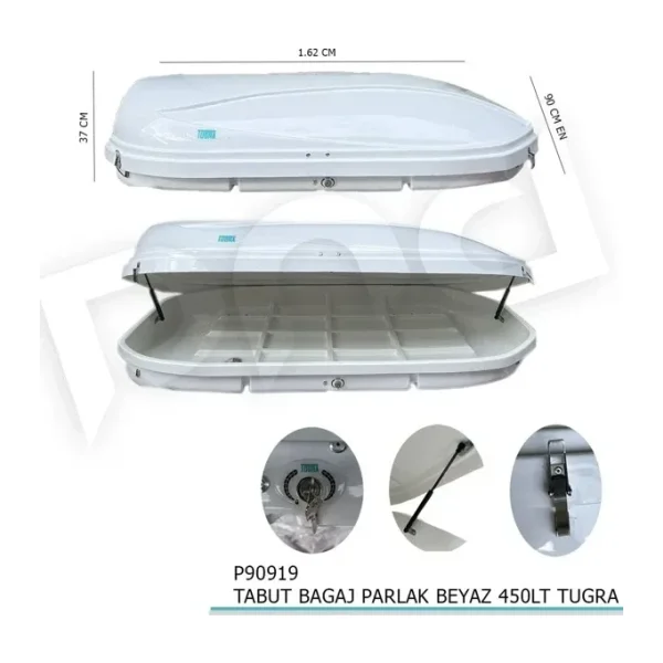 Tabut Portbagaj 450 Litre Beyaz Renk