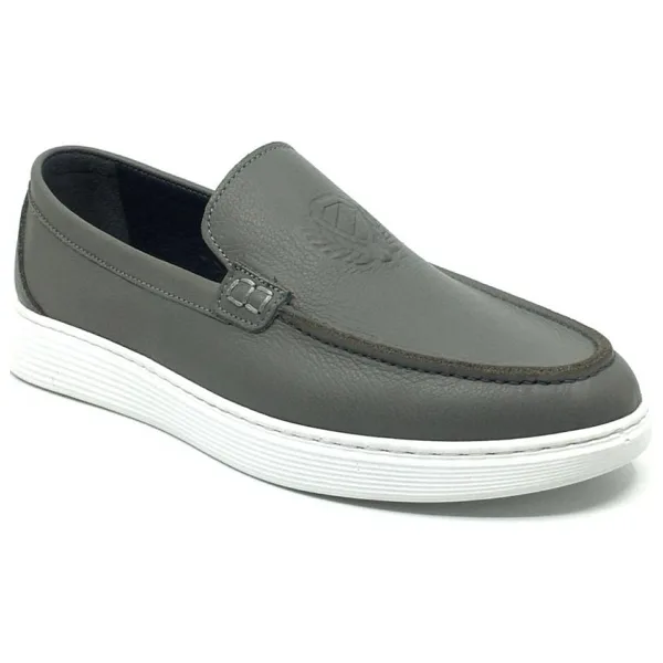 Taşpınar Ayakkabı Giallo Mosso %100 Içi Dışı Hakiki Deri Ortopedik Erkek Yazlık Rahat Günlük Loafer Casual Ayakkabı 40-44 - Gri - 41