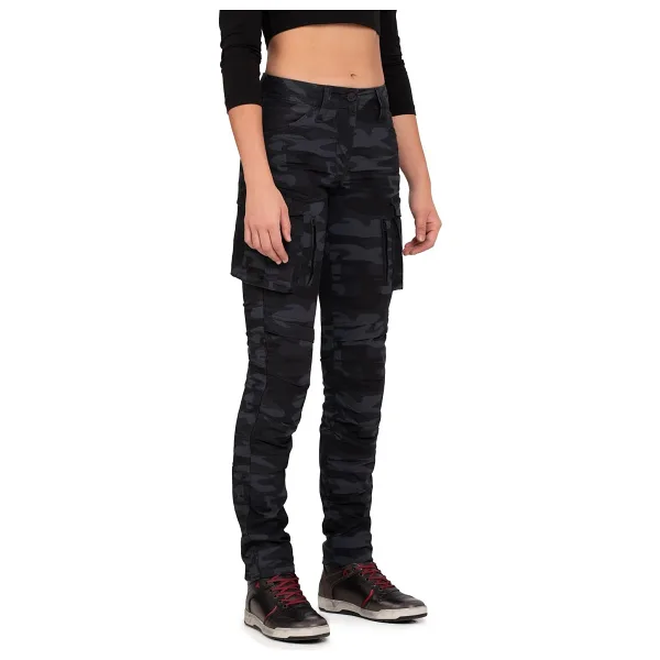The Biker Jeans Truva Cargo Camo Korumalı Motosiklet Pantolonu Kadın