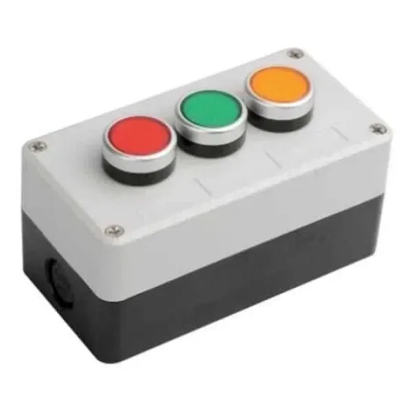 Üçlü Push Buton Kutusu - Kırmızı / Yeşil / Sarı