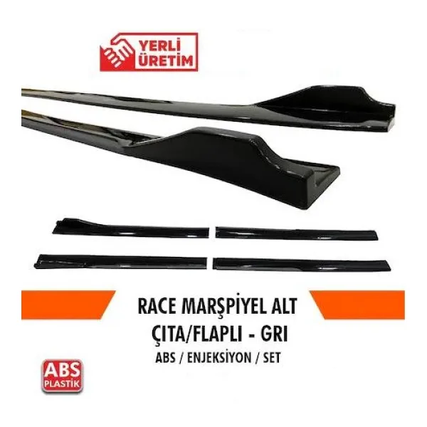 Üniversal Piano Black Kulaklı Flaplı Marşpiyel Lipi Bıçağı Gri