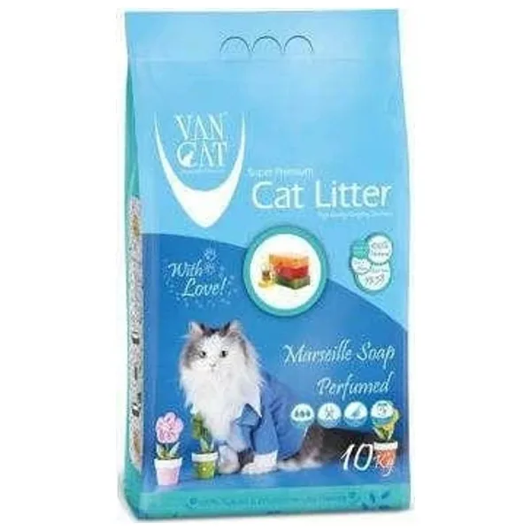 Vancat Marsilya Sabunu Kokulu 10 kg/11.8 lt İnce Taneli Bentonit Kedi Kumu