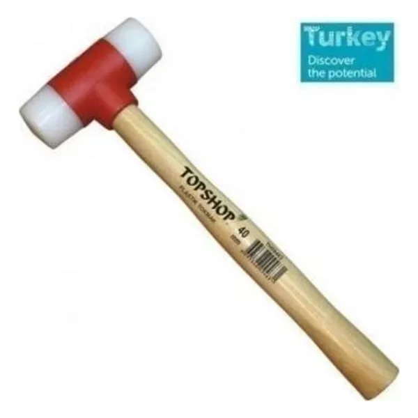 Verto Topshop 09463 Ağaç Saplı Plastik Tokmak 40 mm