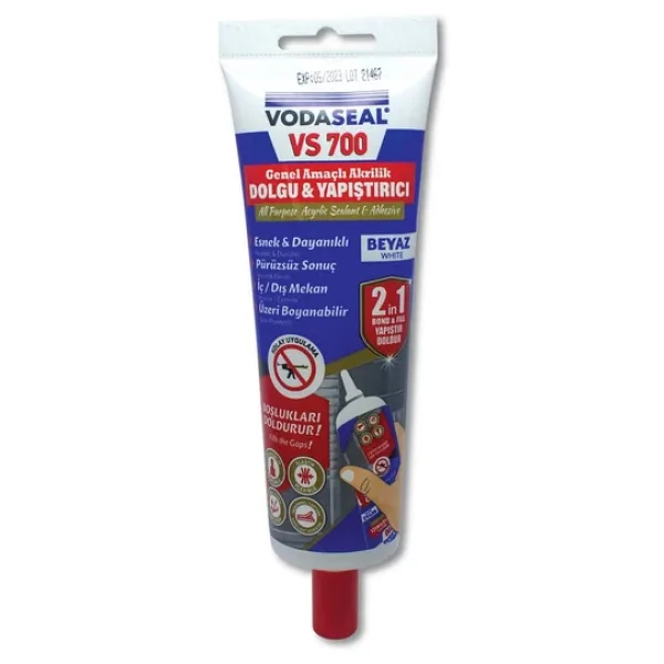 VODASEAL 53.01.090 Vs 700 Akrilik Mastik, 400g, Beyaz