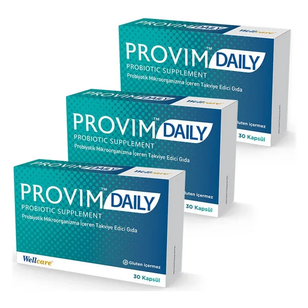 Wellcare Provim Daily Probiyotik 30 Kapsül 3'lü