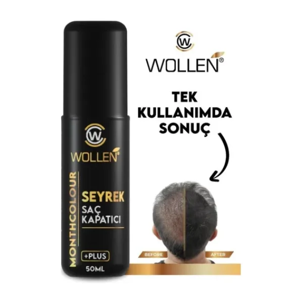 Wollen 50 ml Seyrek Saç Kapatıcı Dolgunlaştırıcı Sıvı Krem Siyah Renk
