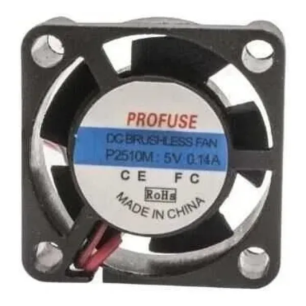 25x25x10mm 5V 0.14A Fan 2 Kablolu