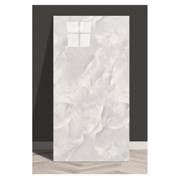 30X60 cm Gri Mermer Desenli Kendinden Yapışkanlı Mutfak Banyo Wc Kaplama Pvc Duvar Panel