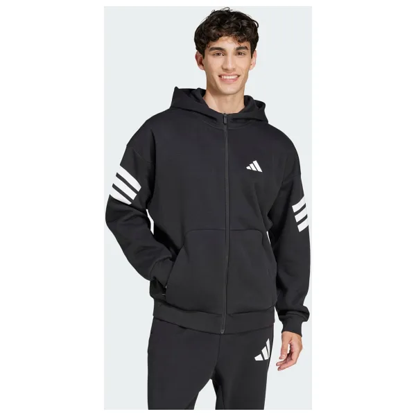 Adidas Future Icons 3-Stripes Full-Zip JD4827 Siyah Erkek Eşofman Üstü