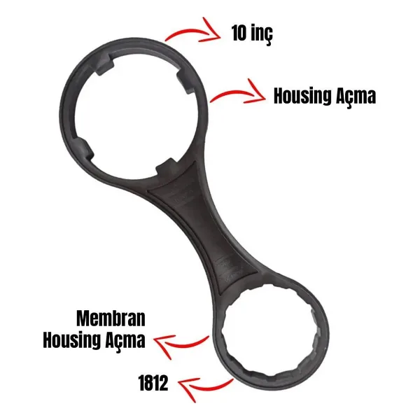 Aqua Bella Su Arıtma Cihazları Için Filtre Kabı Ve Membran Kabı Açma Anahtarı Abs Kırılmaz Seri