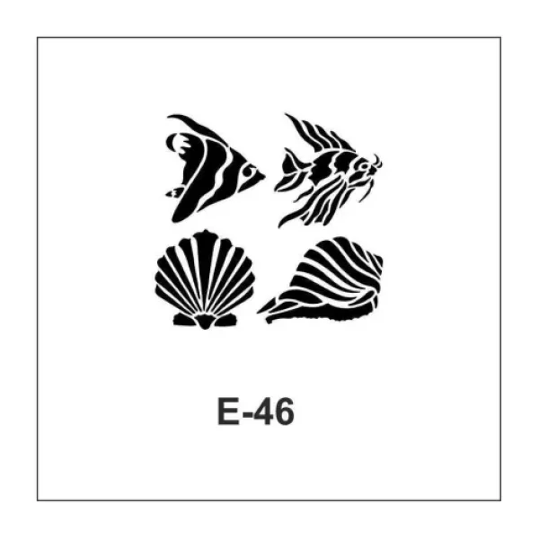 Artebella E Serisi Stenciller E-46 Stencil 10X10cm