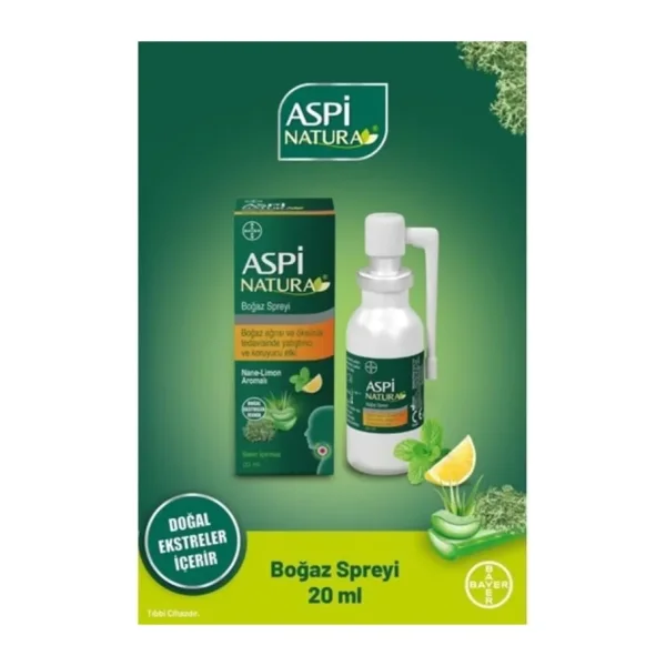 AspiNatura Nane-Limon Aromalı Boğaz Spreyi 20 ml