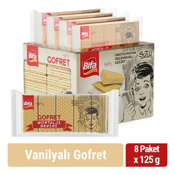 Bifa Nostalji Sütlü Vanilyalı Gofret 1 kg