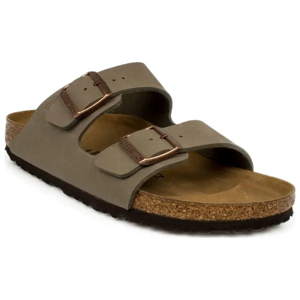 Birkenstock Arizona Bs Gri Çift Toka Erkek Terlik 44