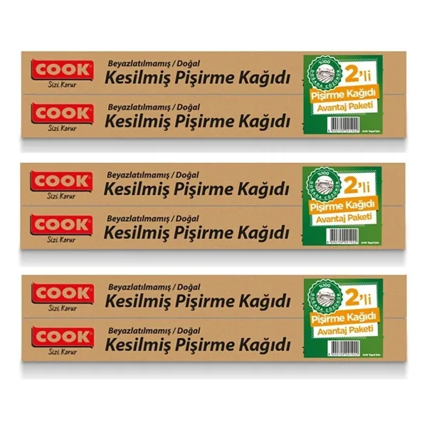 COOK Doğal Pişirme Kağıdı 16x2'li (3 Çift)