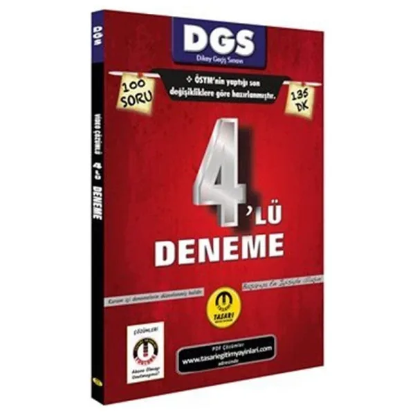 Dgs Son Format 4'Lü Çözümlü Deneme