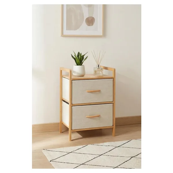 Digithome Bambu Düzenleyici 2 Çekmeceli Komodin - B9199
