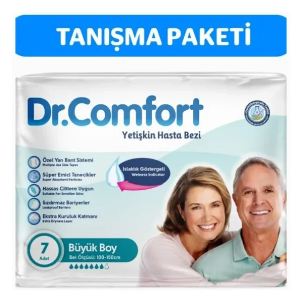Dr.Comfort Belbantlı Büyük Boy L 7'li Hasta Bezi