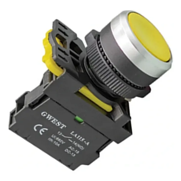 Gwest A5-11 22mm Sarı Yaylı Buton 1NO