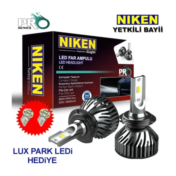 H7 Led Xenon Far Ampulü Yeni Nesil Pro Niken
