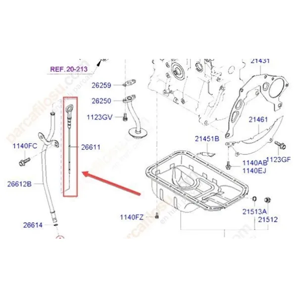 Hyundai Atos Yağ Çubuğu (2004-2009) 1.1 2661102760