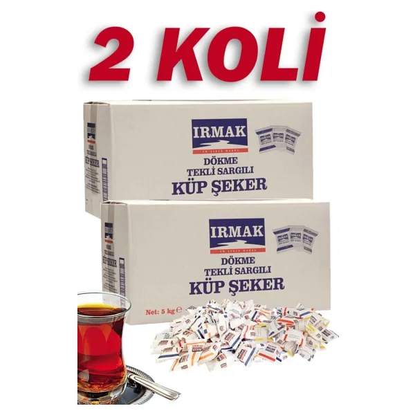 Irmak Tek Sargılı Küp Şeker 5 kg 2'li