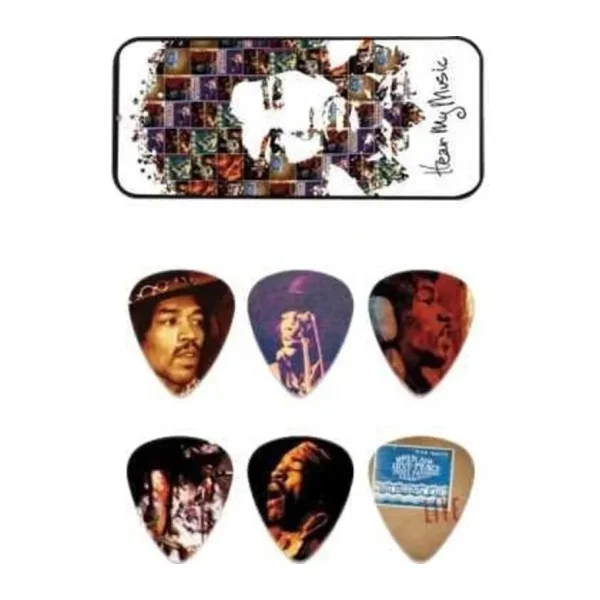 Jim Dunlop Jimi Hendrix Hear My Music 6lı Pena Seti (Medium)
