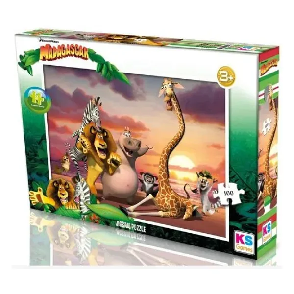 KS Games Madagascar 100 Parça Çocuk Puzzle MG714