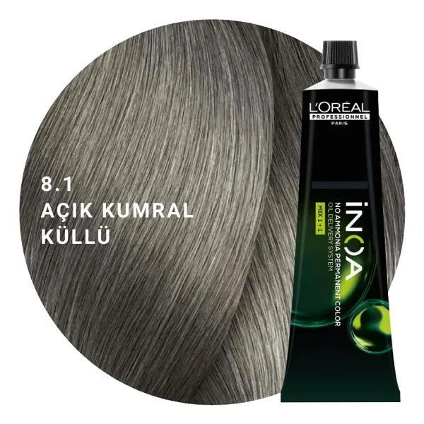 L'Oreal Professionnel Paris Inoa 8.1 Açık Kumral Küllü Saç Boyası
