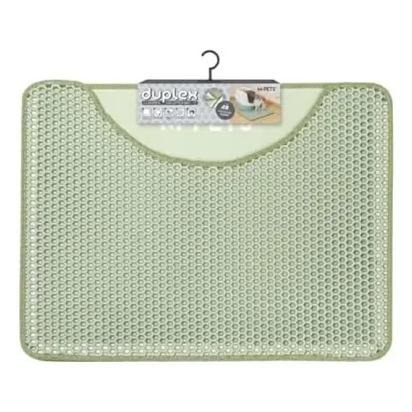M-Pets Duplex 60x45 cm Yeşil Elekli Kedi Kumu Paspası