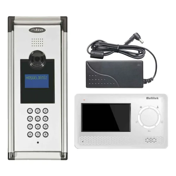 Multitek 3 Daire MB-10 Görüntülü Diafon Beyaz
