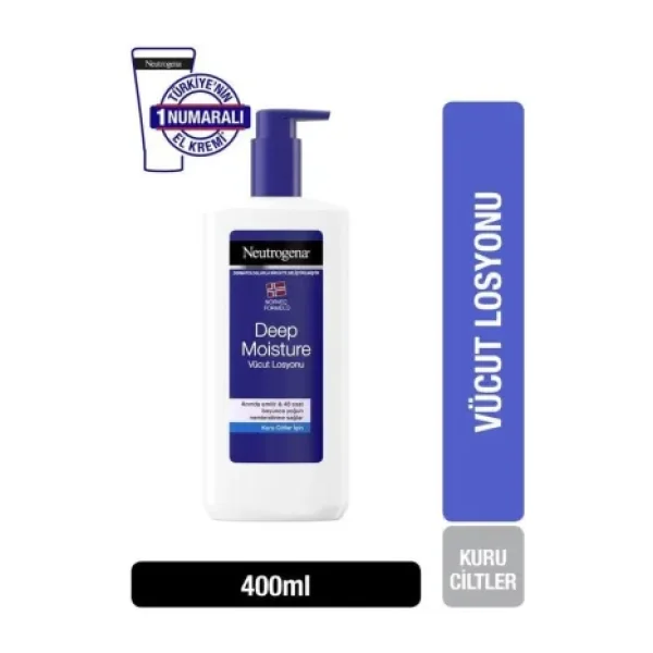 Neutrogena Deep Moisture 400 ml Parfümlü Vücut Losyonu Kuru Ciltler İçin Yoğun Nemlendirme