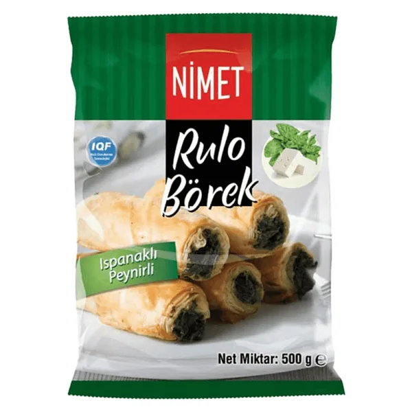 Nimet Dondurulmuş Mini Rulo Ispanaklı Peynirli Börek 500 gr