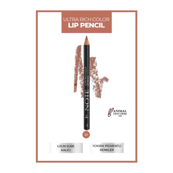 Note Ultra Rich Color Lip Pencil 01 Sandy Dudak Kalemi