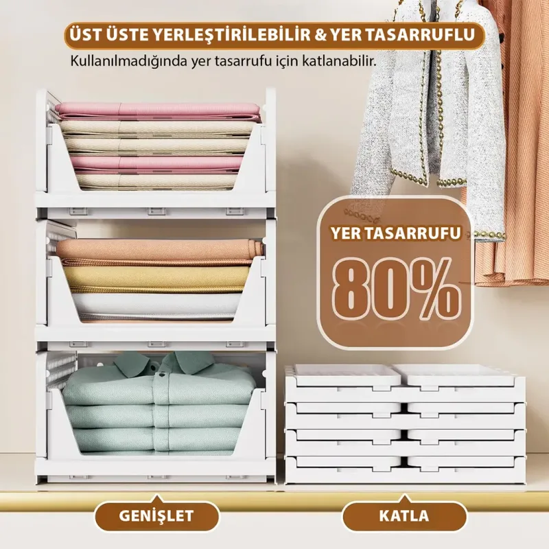 obido Lavine x3 Adetx Çok Amaçlı Kayar Raf Dolap Içi Kıyafet Ve Ev Aksesuarı Düzenleyici
