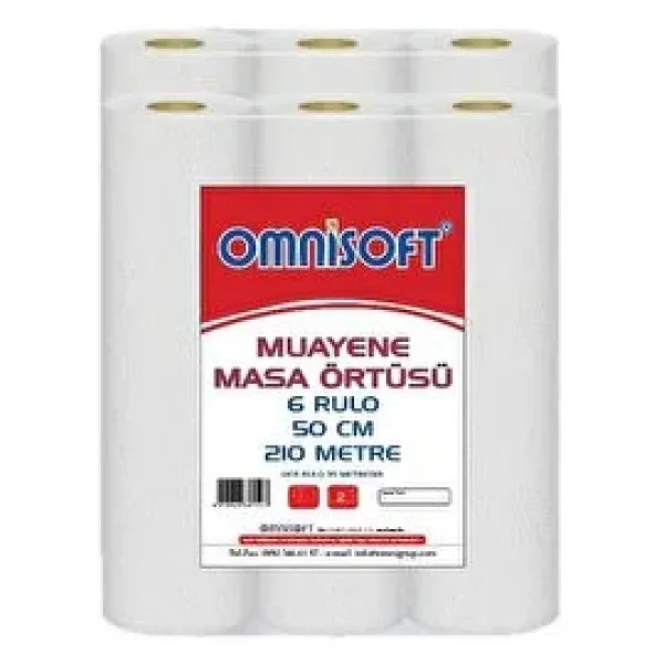 Omnisoft Extra Muayene Masa Örtüsü 50 Cm 6 Rulo 210 Mt
