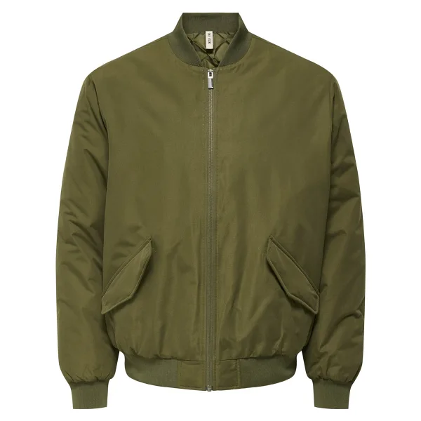 Only & Sons Only&sons Onsrussel Padded Bomber O Haki Erkek Ceket - XL