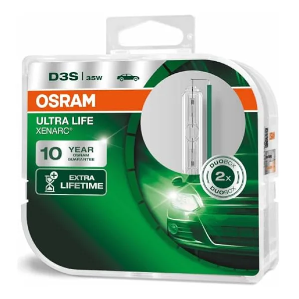 OSRAM D3S 10 Yıl Garantili Xenarc Ultra Life HID Xenon 66340ULT-HCB (2 Adet)